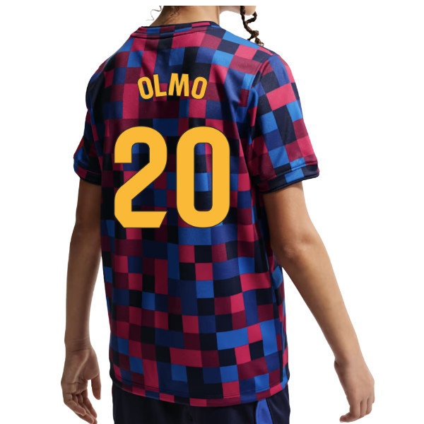 2026 2027 Barcelona Pre Match Shirt Apparel (Kids) (Olmo 20)-ProGear Kits
